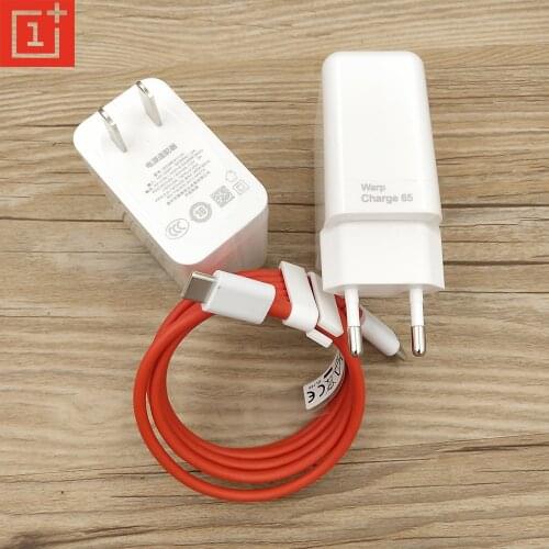 Original EU/US ONEPLUS 8T 9 Pro Warp Charger 65W Fast Charge Adapter 100CM USB Type C TO Type C Cable For One Plus 9R Nord N100