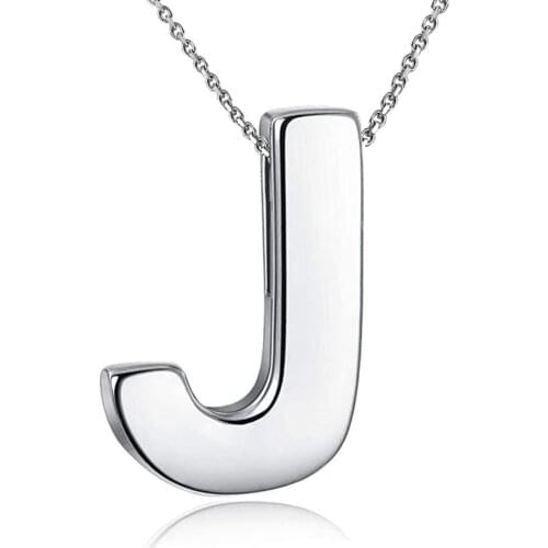 Letter Charm Pendant for Women Stainless Steel Jewelry 26 Initial Alphabet Necklaces