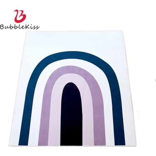 Bubble Kiss Cartoon Carpet Fashion Arch Rainbow Pattern Decor Foot Pad Baby Crawling Mats Home Game Photography Props Area Rugs