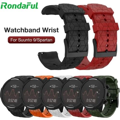 Silicone Wrist Band Strap for Suunto 9 Baro Titanium Copper Bracelet Watchband For Suunto Spartan Baro Replacement Wriststrap