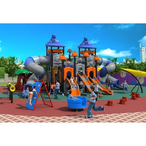 CE,ISO,TUV exporting school playground structure big children plastic slide kids qualitied outdoor play equipment YLW-OUT171046