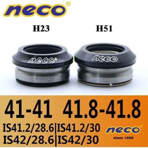Neco bike headset 41 41.8 mm IS41 IS42 IS41.8 bearing headset integrated headset straight head tube road bike MTB