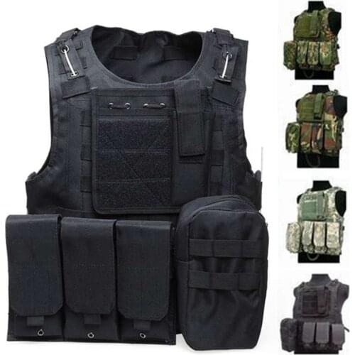 Military Camouflage Hunting Tactical Vest Wargame Body Molle Armor Hunting Vest CS Outdoor Equipment with 8 Colors
