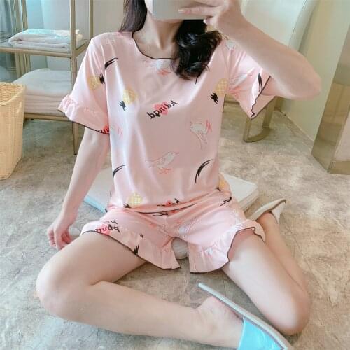 Women Pyjamas Women Sleepwear Night suits Pijama Mujer Home Wear Women Plus size Nightwear 2021 Summer camouflage Pajamas Set