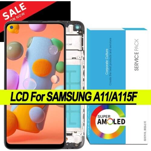 100% Original 6.4'' Display for Samsung Galaxy A11 A115F A115F/DS Full LCD Touch Screen Digitizer Repair Parts