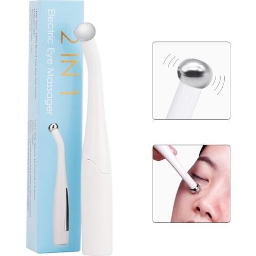 2 In 1 Micro-current Eye Massager Anti Aging Wrinkle Eye Patch Relief Electric Massage Negative Ion Importing Eyes Care Device