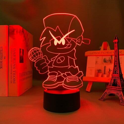 3d Lamp Game Friday Night Funkin Boyfriend Figure for Kids Bedroom Decoration Nightlight Child Birthday Gift Table Led Light