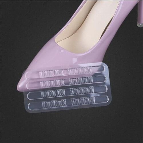 4pcs/Pack New Fashion Women Summer Silicone Gel Heel Cushion protector Shoe Insert Pad Clear Insole