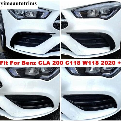 Accessories For Mercedes-Benz CLA 200 C118 W118 2020 2021 Front Fog Lights Lamps Eyelid Strip / Bumper Grille Slats Cover Trim