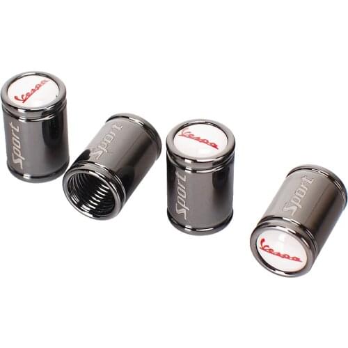 Auto Car Styling Decor Part for Vespa Logo Tire Valve Stem Caps Airtight Covers for piaggio beverly scooter gts 300 primavera