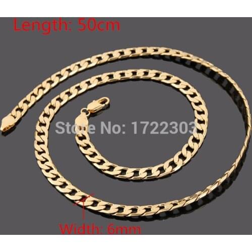 Bangrui Mens Jewelry Necklace Brand Gold Filled Fade Curb Cuban Chain Necklace Fashion Jewelry For Men Necklace