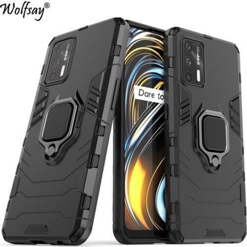 For Oppo Realme Q3 Pro 5G Case Armor Magnetic Suction Stand Full Cover For Oppo Realme Q3 Pro 5G Case Cover For Realme Q3 Pro 5G