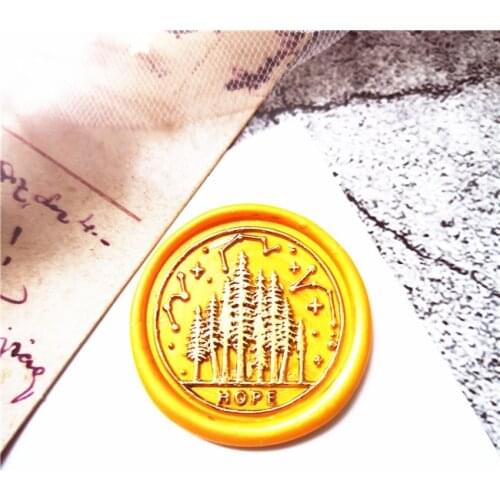Black forest with star hope stamp head of Retro Wood Stamp Sealing Wax Seal Stamp Wedding Decorative sealing Stamp wax seals