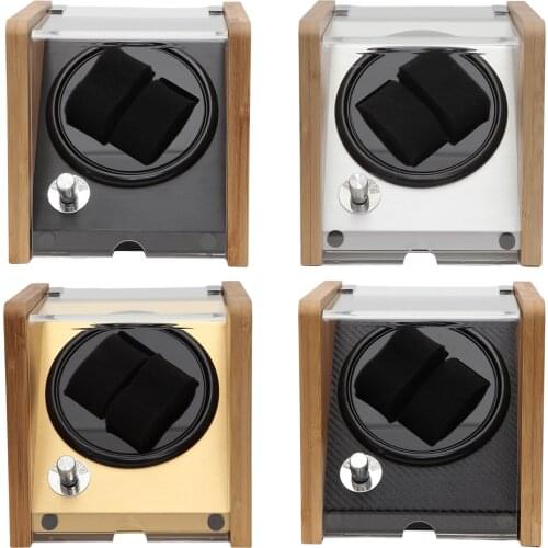 Double Watch Winder Watch & Transparent Cover for 2 Watch