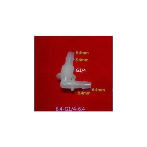 Flexible Hose Elbow Bend Plastic Pipe Fitting Pond Garden Hose Connector 6.4-G1/4-6.4