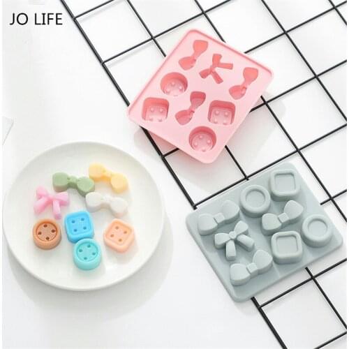 JO LIFE Creative Cartoon Button Bow Shaped Silicone Cake Decoration Tool Fondant Chocolate Mold