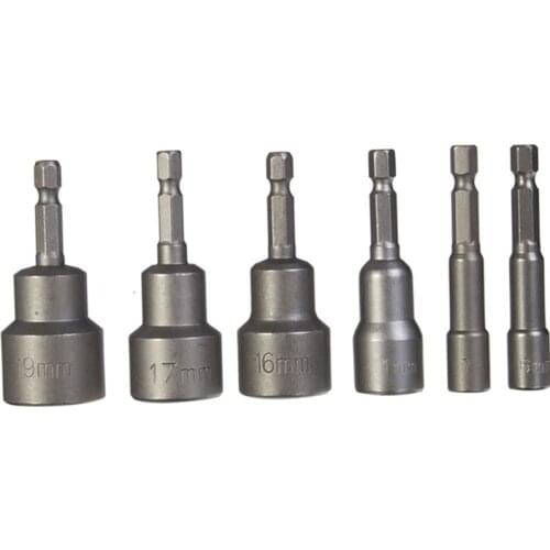 New Arrival 65mm 1/4 Inch Hex Socket Magnetic Nut Driver Setter 6mm-19mm Drill Bit Adapter Drill Bit For Electric Screwdriver