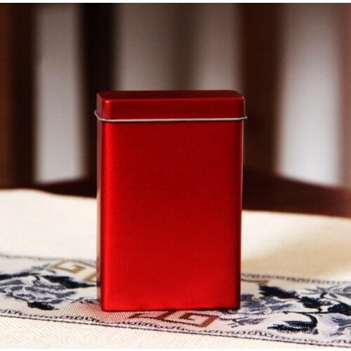 Small Tea Tin Metal Cigarette Case Portable Travel Universal Small Tin Box Packaging Box Bubble Tea Packaging Tins