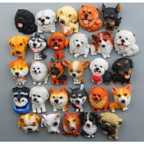 Cute world famous dog hutchiskoki Bulldog model hand made fridge magnets refrigerator stickers doll magnetic stickers room decor