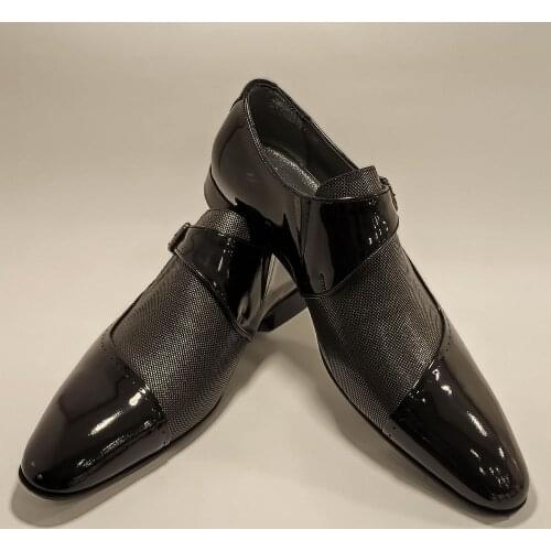 Mens Classic Comfy Shoes High Quality Patent Genuine Leather Italian Mold Invitation Tuxedo Wedding Suit Business Shoes