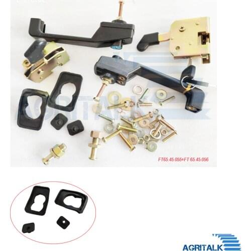 Set of door locks with rubber pads (old design) for Foton Lovol tractor, part number: FT65.45.055+FT 65.45.056