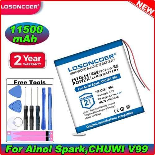 LOSONCOER Original 11500mAh Battery For Ainol Spark,CHUWI V99 9.7" 10.1" Tablet PC