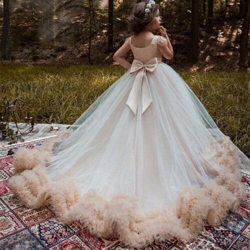 Girls Flower Girl Dresses for Wedding Party Dress Pageant Gown Vestidos Kids Birthday Gowns Custom Princess Evening Party Gown