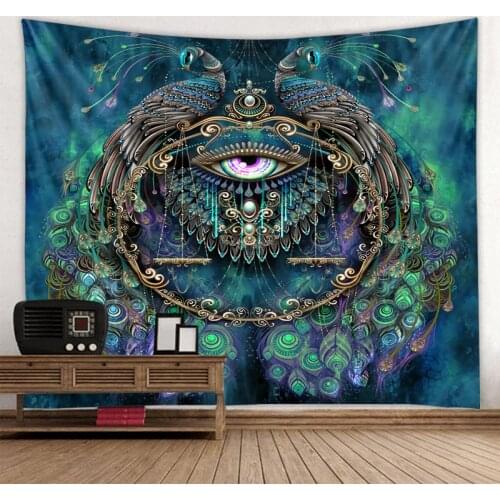 Nordic INS Wind Line Illustration Tapestry Mandala Tapestry Tarot Wall Hanging Astrology Witchcraft Room Decoration Tapestry