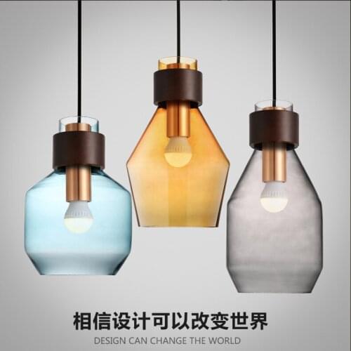 Nordic led glass ball nordic light kitchen dining bar modern led chandelier industrial lamp bedroom