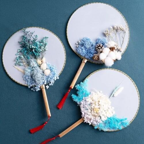 Dried Flower Circular Fan DIY Material Package Company Group Building Parent-Child Activities Handmade Preserved Fresh Flower