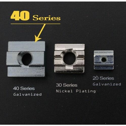 T Sliding Nut Block Square Nuts Zinc Coated Plate Aluminum For EU Standard 4040 Aluminum Profile Slot for Kossel DIY CNC