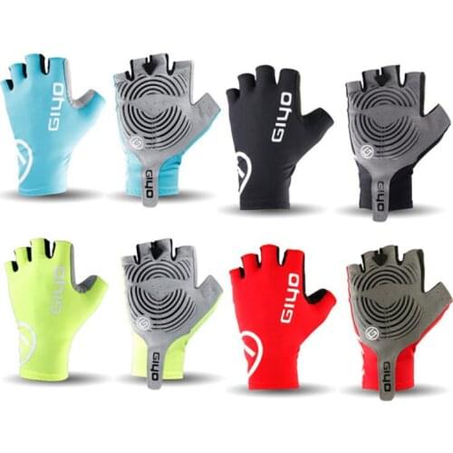 Giyo Men Women Cycling Gloves Anti-slip Half Finger Bicycle Sports Breathable Gloves Racing Road Windproof Bike Glove