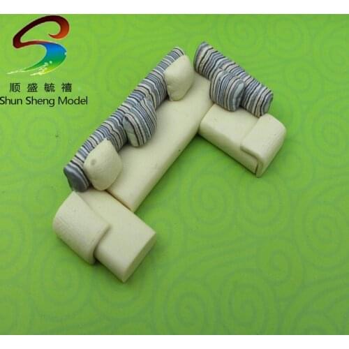 VSF20 Yellow Color Mini Modern Model sofa set For Model Design scale 1:25--1:50 model Furniture