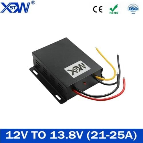 XWST Newest DC DC Voltage Converter 12V to 13.8V 21A 25A Automatic Boost Power Module for Cars CE RoHS Support Drop shipping