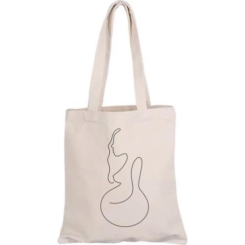 Shoulder Bags Vintage Art Funny Harajuku Ins School Print Casual Large Capacity Women Canvas Abstract Cartoon Fashion Eco Bag