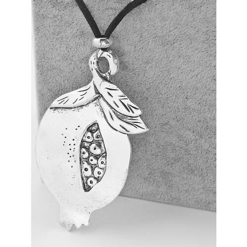 1 PCS Large Pomegranate Fruit Charms Pendant Chain Necklace Jewelry