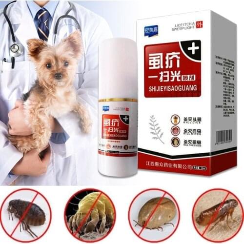1 Pcs Pet Dog Puppy Cat Insecticide Spray Portable Anti-flea Flea Lice Insect Killer SCIE999