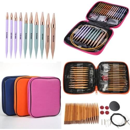 13 Sizes/set Crochet Hook Circular Knitting Needles Set with Case DIY Craft Sewing Kits for Beginners Gifts Knitting Accessorie