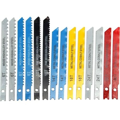 14pcs U Fitting Jigsaw Blades Set Metal Plastic Wood Jig Saw Tool Wholesale Price