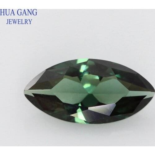 152# Spinel Green Marquise Shape Brilliant Cut Synthetic Spinel Stone For Jewelry Size 1.5x3-7x14mm Free Shipping