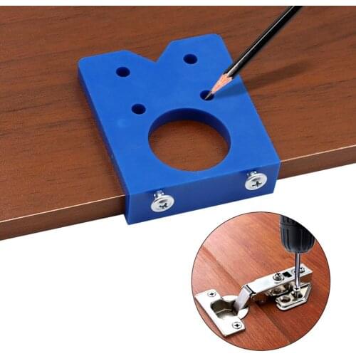 35mm Hinge Drilling Jig Concealed Guide Hinge Hole Drilling Guide Locator Woodworking Hole Opener Door Cabinet Accessories Tool
