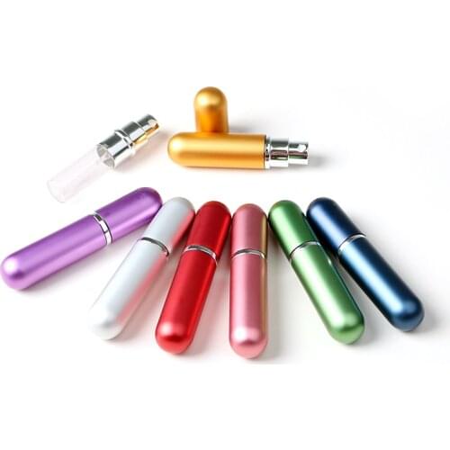 5ML Fashion Aluminum Star Shape Portable Travel Perfume Spray Empty Bottle Glass Perfume Cosmetics Sprayer Free Shipping