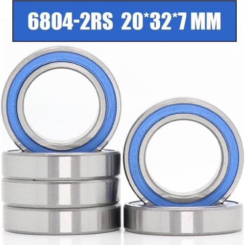 6804RS Bearing 6PCS 20*32*7 mm ABEC-3 Hobby Electric RC Car Truck 6804 RS 2RS Ball Bearings 6804-2RS Blue Sealed