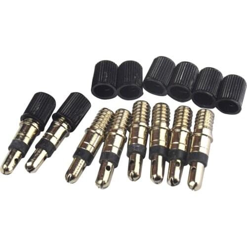 8Pcs Copper Road Bike Tyre Valve Core Caps Without Tubes Tubeless Removable