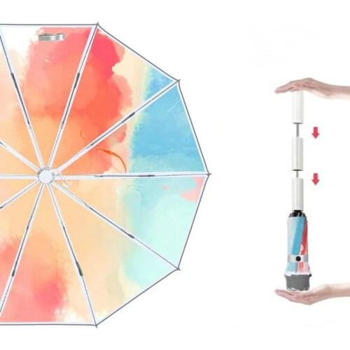 Reverse Automatic Rain Umbrella Reflective Folding Portable Windproof Auto Open Close Solar Umbrella Ambrella Gift Ideas EC50YS