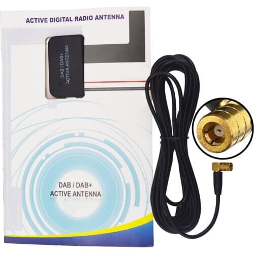 Car Radio Receiver DAB Digital DAB+ Box Active Antenna SMB Female for Car Radio Android System FM Transmission DAB Device Kit