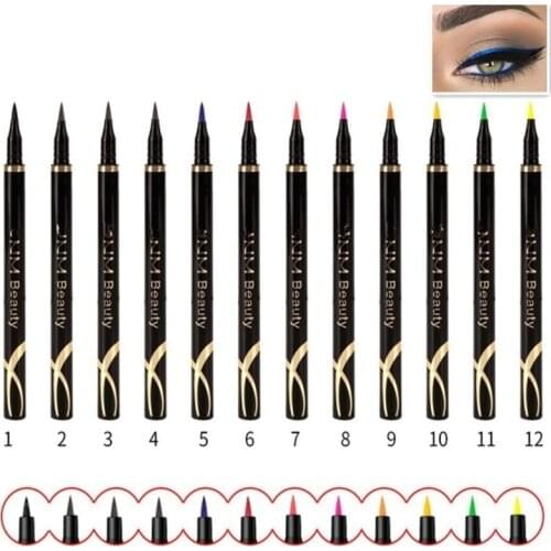 1PC Fast Dry Long Lasting Waterproof Colorful Liquid Eyeliner Pencils Thin Head Eye Liner Pen Makeup Tools Black/Blue/Red/Brown