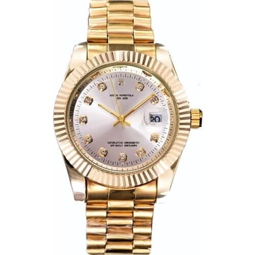 Top Brand Luxury Gold Watches for Men Stainless Steel Business Watch Calender Wristwatches Military Quartz Watches Reloj Hombre