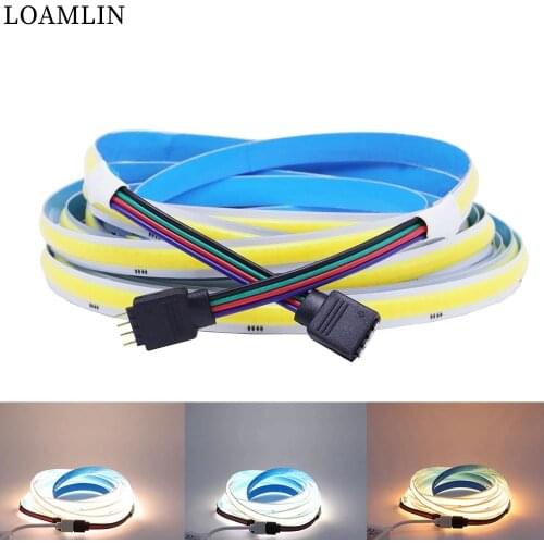 COB LED Light Strip CCT/RGB/RGBW 840LEDs/m High Density Flexible FOB COB RA90 Linear Dimmable Led Lights DC24V