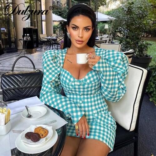 Модные платья в клетку Dulzura China At AliExpress